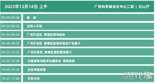 2023年度中国游戏产业年会日程
