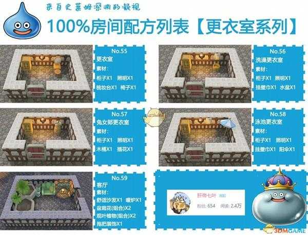 《勇者斗恶龙创世小玩家2》全配方一览 全房间设计图指南