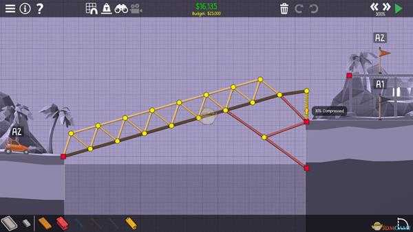《桥梁建筑师2》熔岩峡谷岔路口攻略