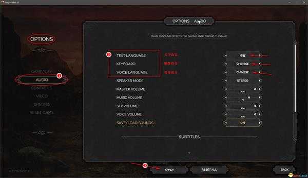 《赏金奇兵3》中文设置方法