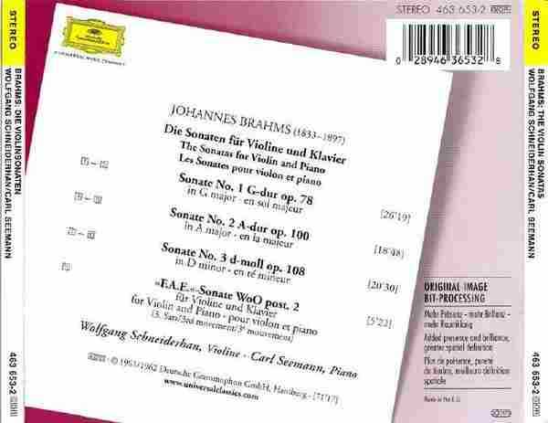 【古典音乐】施奈德汉、西曼《勃拉姆斯-小提琴奏鸣曲》2001[FLAC+CUE/整轨]