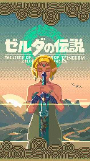 用8bit复古风打开《王国之泪》 快来做手机壁纸！