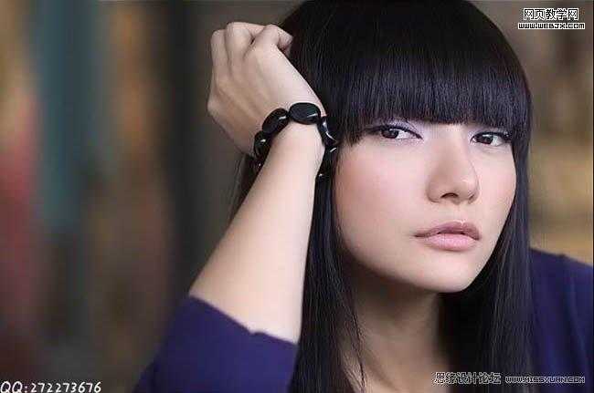 PS调色实例教程:将美女模特调制出中性色调的方法