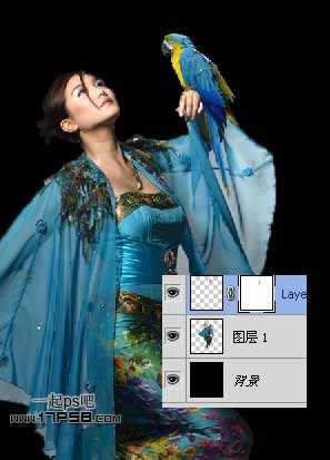 photoshop将美女图片制作成飞天的效果