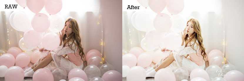 Photoshop结合Camera raw调出清新甜美的室内人像美女