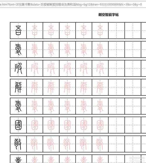 支持多种字体的字帖软件,可自己增减字体,附教程